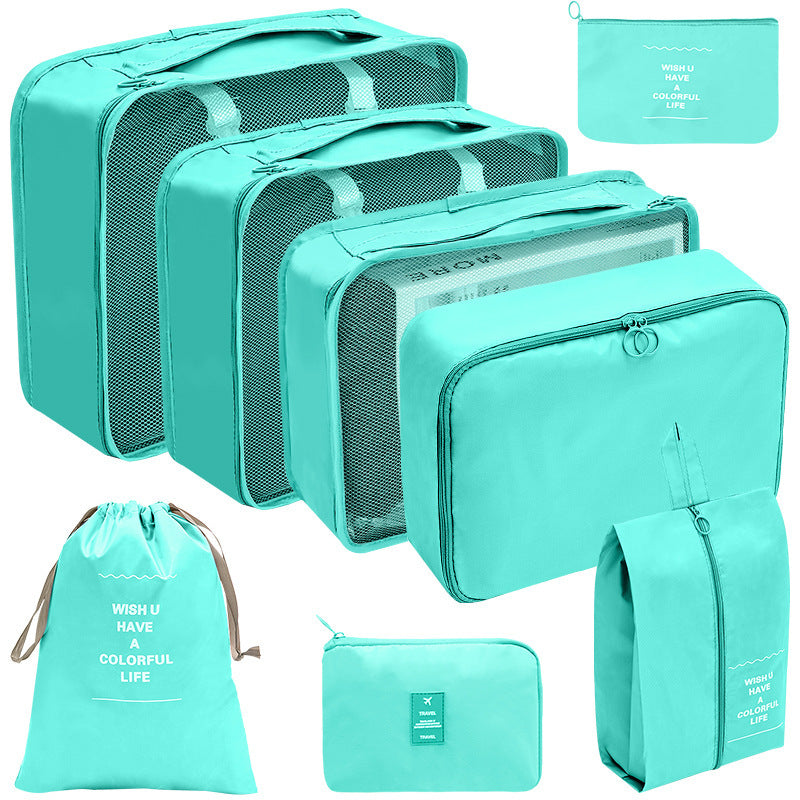 7/8/9/10 Pcs Set Travel Organizer Storage Bags Suitcase Packing Cubes Set Cases Portable Luggage Clothes Shoe Tidy Pouch Folding