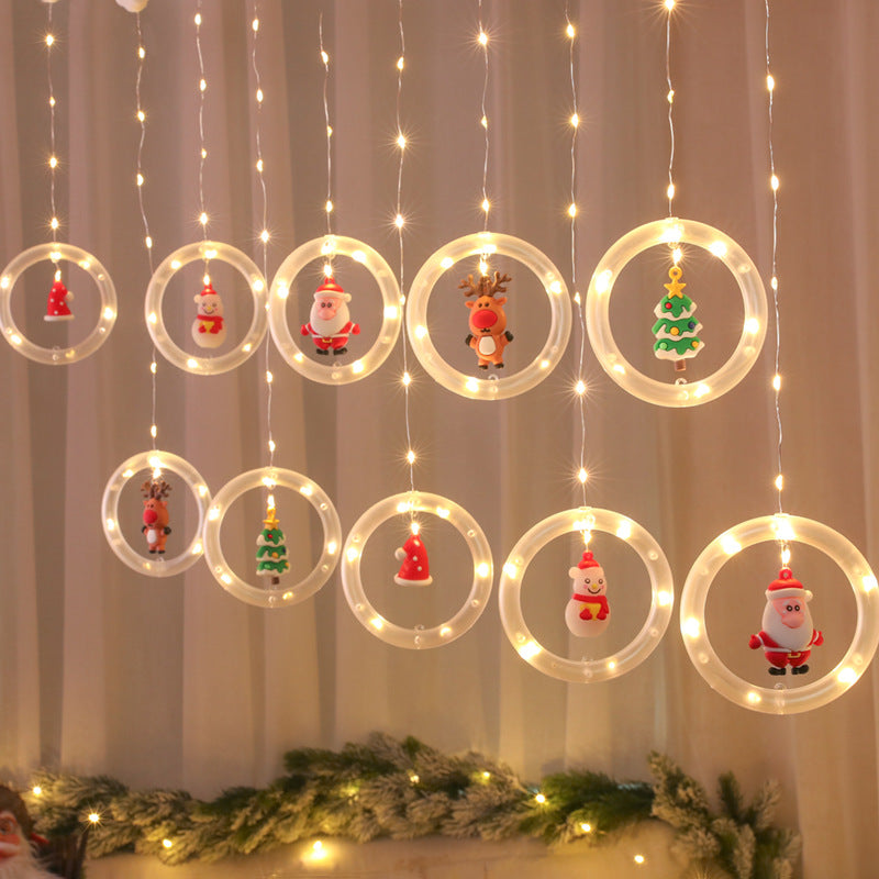 New Cross-border Christmas Light String Unicorn Curtain Light