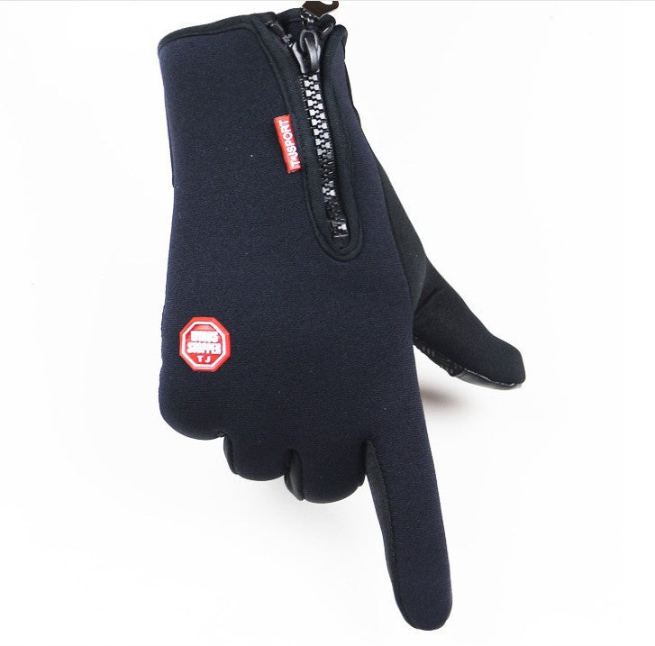 Autumn Winter Motorbike Gloves Women Windproof Anti-slip Touchscreen Fleece Keep Warm for Work Gloves Men Sports Bike