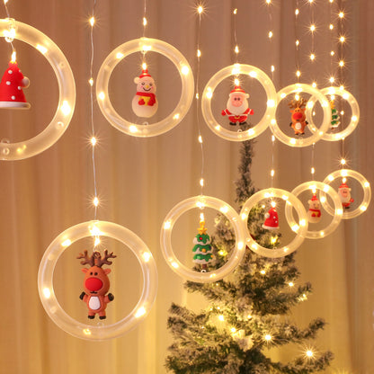 New Cross-border Christmas Light String Unicorn Curtain Light