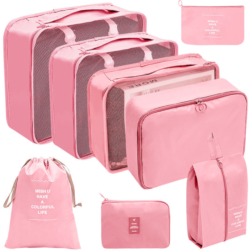 7/8/9/10 Pcs Set Travel Organizer Storage Bags Suitcase Packing Cubes Set Cases Portable Luggage Clothes Shoe Tidy Pouch Folding