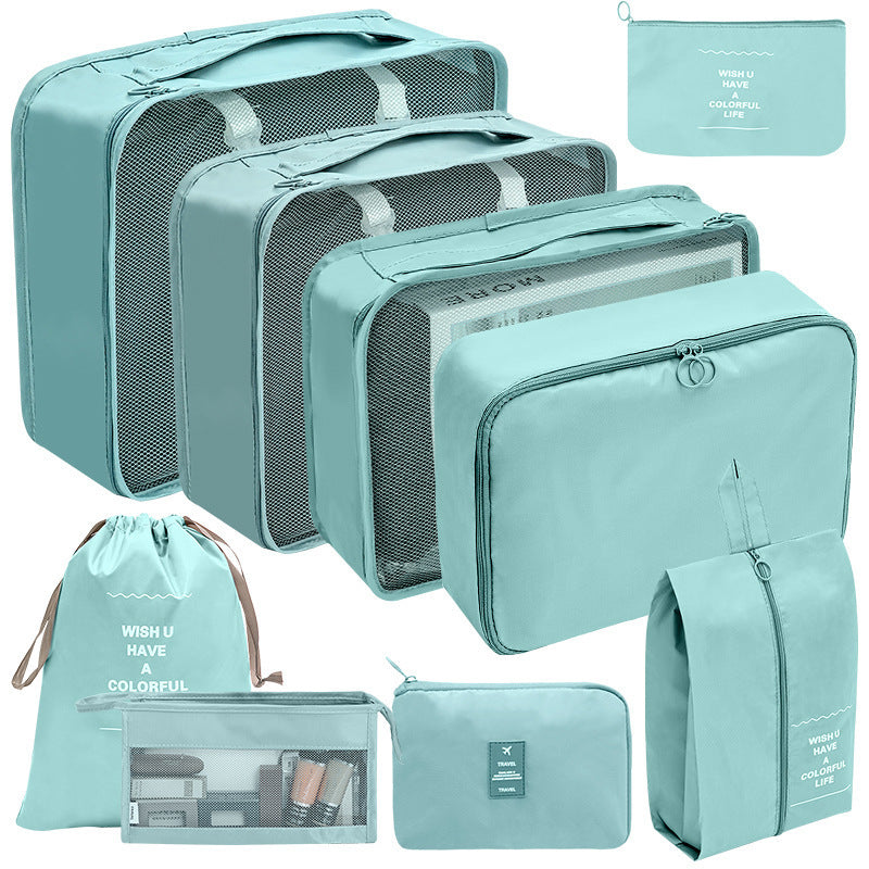 7/8/9/10 Pcs Set Travel Organizer Storage Bags Suitcase Packing Cubes Set Cases Portable Luggage Clothes Shoe Tidy Pouch Folding