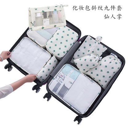 7/8/9/10 Pcs Set Travel Organizer Storage Bags Suitcase Packing Cubes Set Cases Portable Luggage Clothes Shoe Tidy Pouch Folding