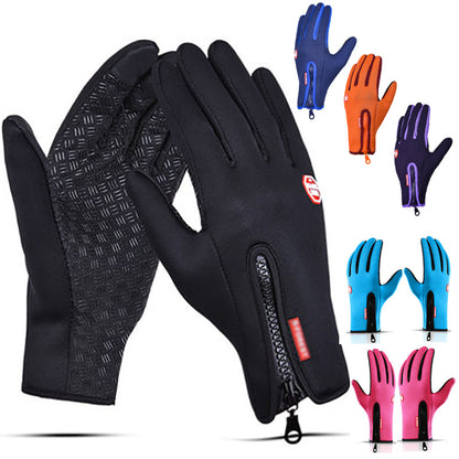 Autumn Winter Motorbike Gloves Women Windproof Anti-slip Touchscreen Fleece Keep Warm for Work Gloves Men Sports Bike