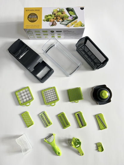 14/16 in 1 Multifunctional Vegetable Chopper Handle Food Grate Food Chopper Vegetable Slicer Dicer Cut Kitchen Items cocina